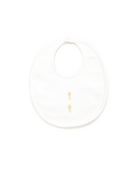 Baby Rattles Pima Baby Bib | White