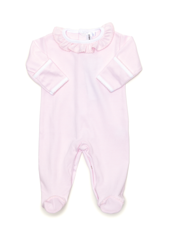 Baby Girl Kate Pink Stripe Footie