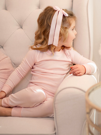 Girl's Pink Mini Stripe Loungewear Set