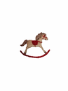 Red Rocking Horse Pima Baby Blanket