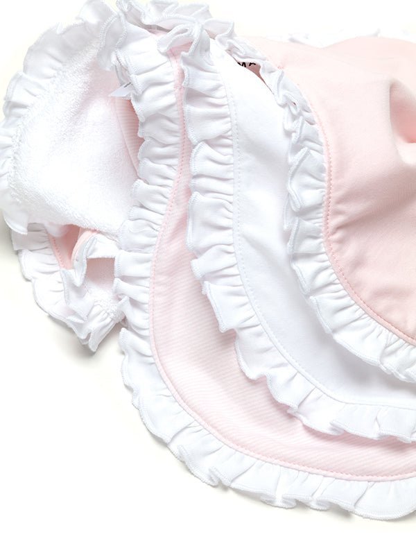 Ruffle Trim Pima Burp Cloth 2-Pack | Girl