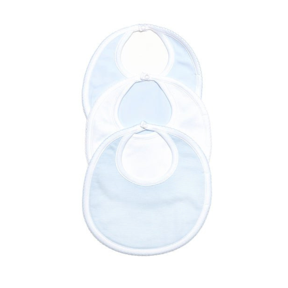 Classic Pima Baby Bib 3-Piece Bundle | Boy