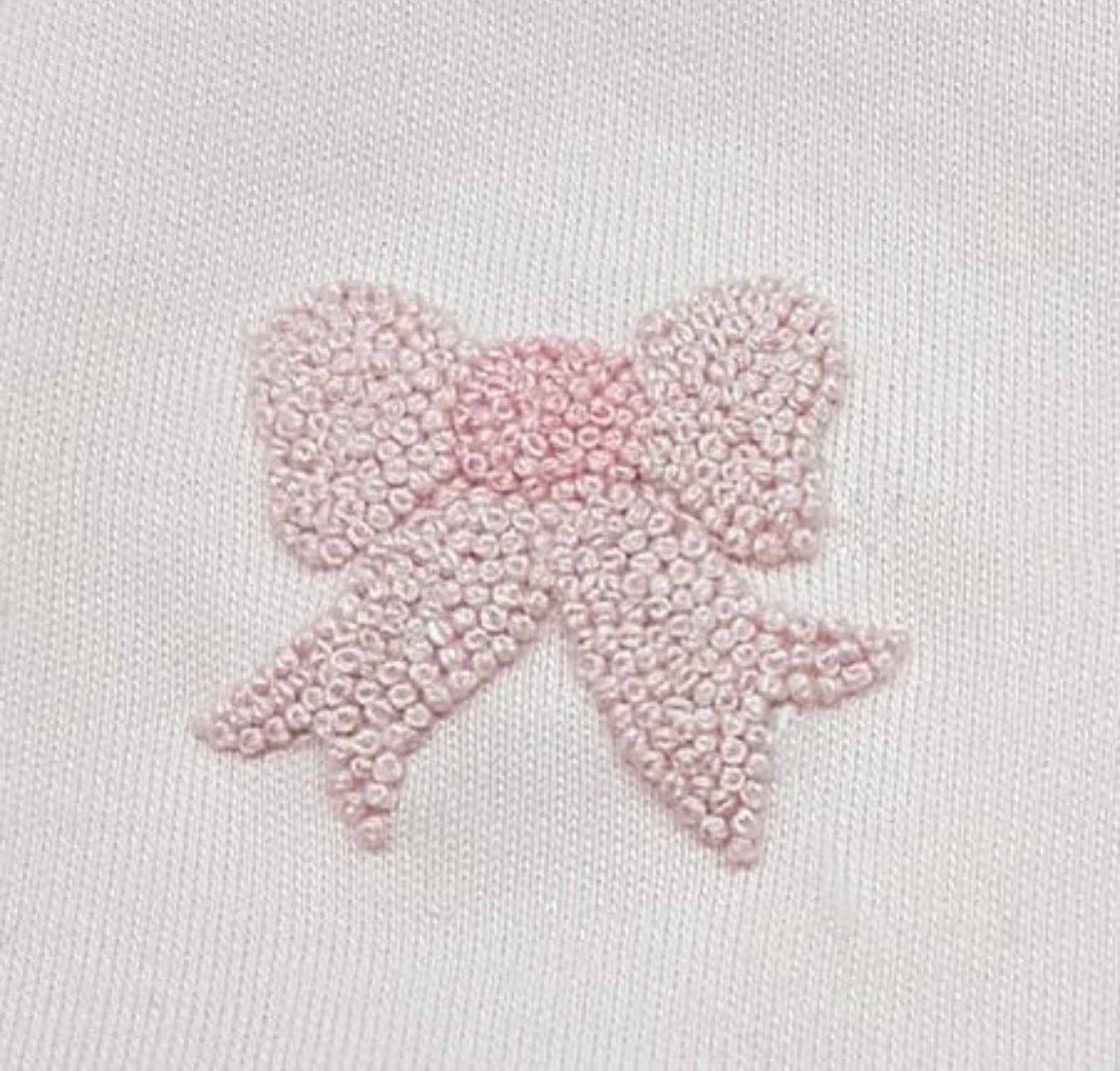 Classic Bow Pima Baby Hat | Lt Pink