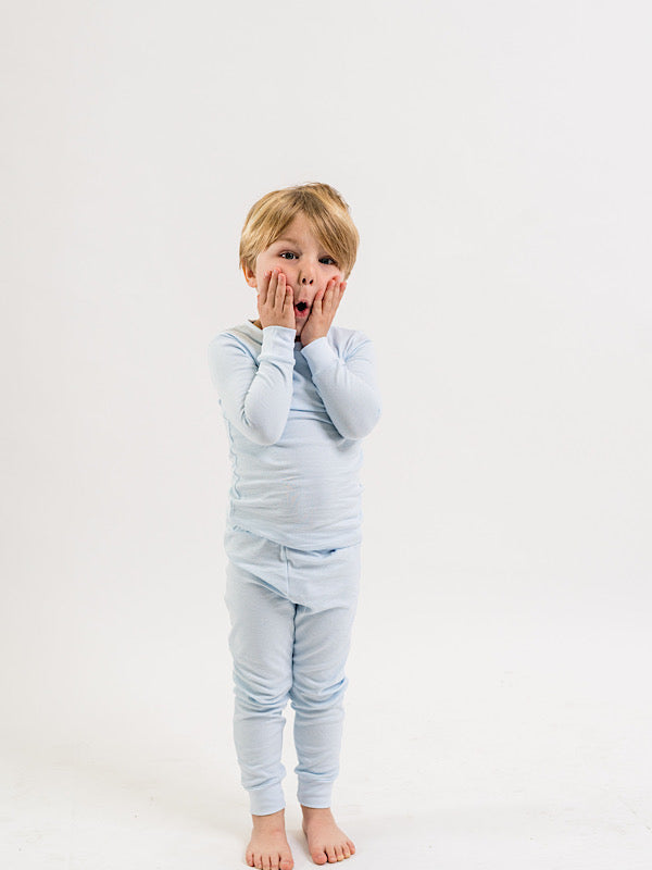 Boy's Blue Mini Stripe Loungewear Set