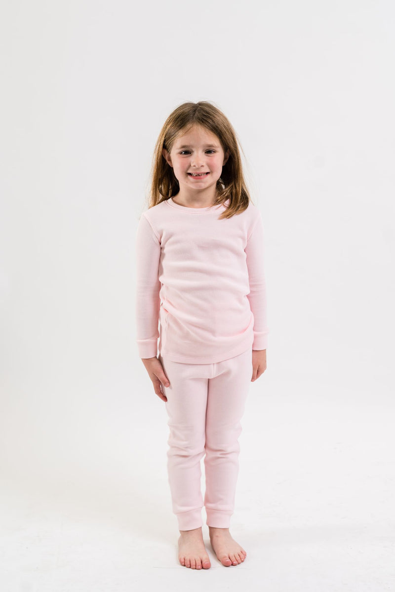 Girl's Pink Special Knit Jogger Set
