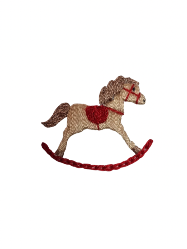 Red Rocking Horse Pima Baby Hat