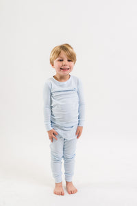 Boy's Blue Mini Stripe Loungewear Set